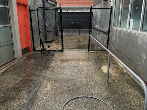 Commercial concrete before cleaning